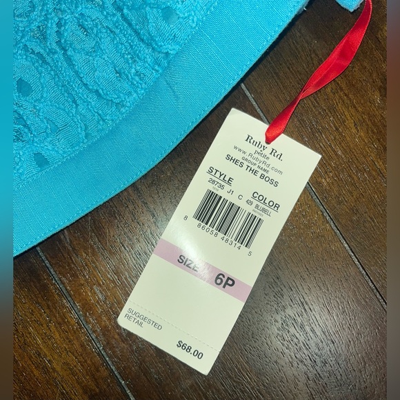 Ruby Rd. Vibrant Blue Lace Top - Picture 2 of 2